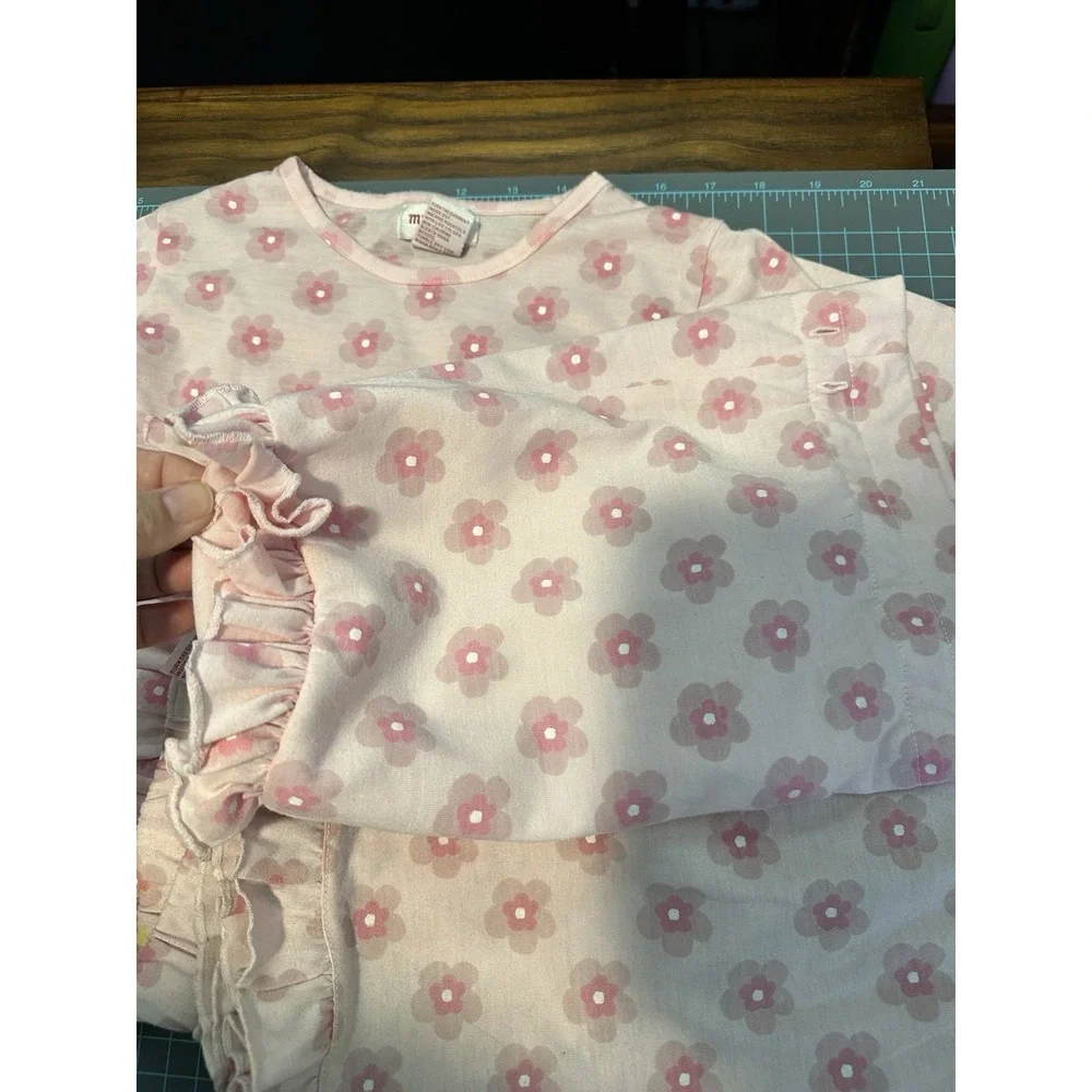 MY TWINN pink & Flower pajamas for girl Size M To match your doll!